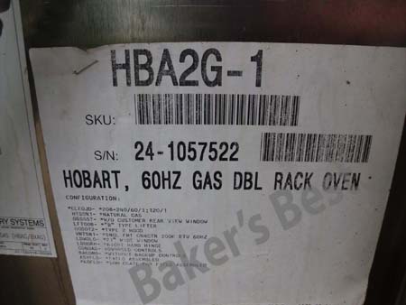 HOBART HBA2G DOUBLE RACK OVEN GAS 12-2009 (1)